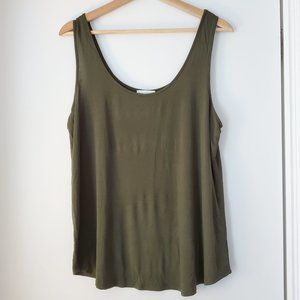 Warehouse Olive Green Tank Top